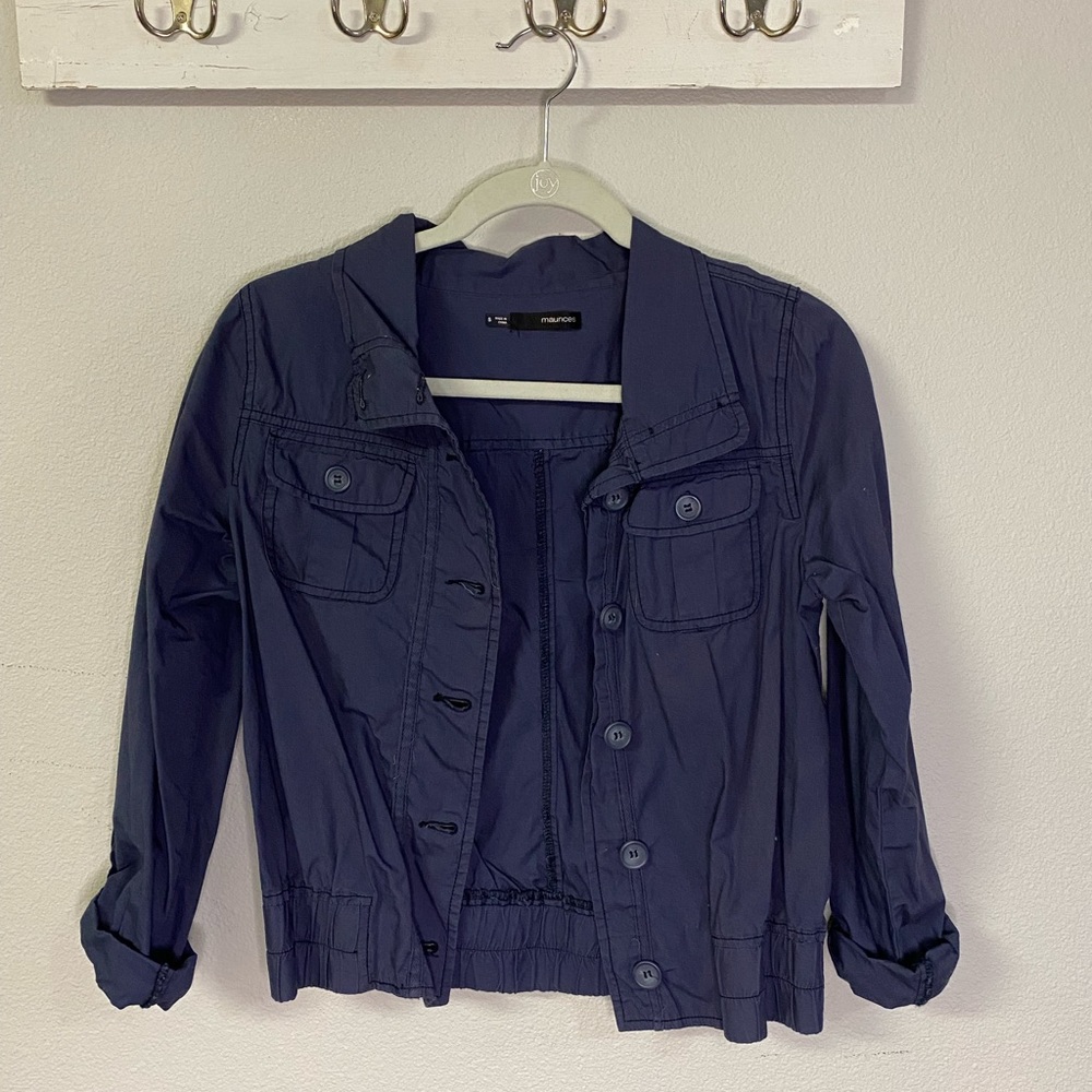 Navy Blue Maurices Cropped Jacket